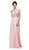 Dancing Queen - 9589 Beaded Bodice Chiffon A-line Prom Dress In Pink