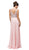 Dancing Queen - 9589 Beaded Bodice Chiffon A-line Prom Dress In Pink