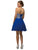 Dancing Queen - Strapless Lace Appliques Cocktail Dress in Blue