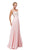 Dancing Queen - 9603 Long Lace Adorned Illusion A-Line Prom Dress