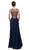 Dancing Queen - 9603 Long Lace Adorned Illusion A-Line Prom Dress
