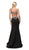 Dancing Queen - 9612 Stunning Long Scoop-Neck Prom Dress in Black