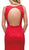Dancing Queen - 9638 Open Back Trumpet Silhouette Evening Dress in Red
