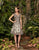 Alexander by Daymor - 963 Lace Cap Sleeve Bateau A-line Dress In Black and Silver