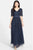 Adrianna Papell - Sequined Mesh Tulle Long Dress 91897400 in Blue