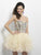 Blush - Strapless Multi-Color Ruffled Cocktail Dress 9653 in Neutral and Multi-Color