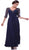 Sheer Quarter Length Sleeve Ruched A-line Dress