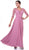 Sheer Quarter Length Sleeve Ruched A-line Dress