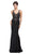 Dancing Queen - 9671 Long V-Neck Beaded Bodice Prom Dress