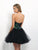 Blush - Strapless Sequined Cocktail Dress 9671 in Black