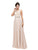 Dancing Queen - Illusion-Lace Bodice Chiffon A-Line Dress 9675 in Neutral