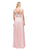 Dancing Queen - Illusion-Lace Bodice Chiffon A-Line Dress 9675 in Pink
