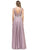 Dancing Queen - Illusion-Lace Bodice Chiffon A-Line Dress 9675 in Purple