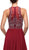Dancing Queen - 9689 Jeweled High Illusion Long Chiffon A-Line Prom Dress in Red