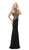 Dancing Queen - 9697 Embellished Bodice Long Prom Dress with Racer Back in Black