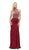 Dancing Queen - 9697 Embellished Bodice Long Prom Dress with Racer Back in Red