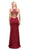 Dancing Queen - 9697 Embellished Bodice Long Prom Dress with Racer Back in Red