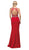 Dancing Queen - 9700 Mock Two-Piece Embellished Bodice Prom Gown in Red