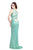 Primavera Couture - 9703 Sequin Studded One-Shoulder Gown in Green