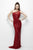 Primavera Couture - 9703 Sequin Studded One-Shoulder Gown in Red