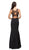 Dancing Queen - 9704 V-Neck Beaded Bodice Illusion Back Long Prom Dress