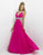 Blush - Sleeveless V-Neck Pleated Long Dress 9708 in Pink
