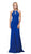 Dancing Queen - 9708 Jeweled Keyhole Neckline Long Prom Dress