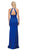 Dancing Queen - 9708 Jeweled Keyhole Neckline Long Prom Dress