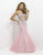 Blush - Strapless Embellished Mermaid Gown 9713 in Pink