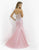 Blush - Strapless Embellished Mermaid Gown 9713 in Pink