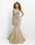 Blush - Strapless Embellished Mermaid Gown 9713 in Neutral