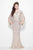 Primavera Couture - 9713 Sequined Sheath Gown with Flared Sleeves