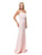 Dancing Queen - 9720 Strapless Sweetheart Beaded Jersey Mermaid Dress in Pink