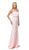 Dancing Queen - 9720 Strapless Sweetheart Beaded Jersey Prom Dress In Pink
