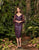 Alexander by Daymor - 972 Floral Bell Sleeves Tea Length Dress In Blue and Pink