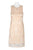 Taylor - 9734M Sequined Mesh Short Sheath Dress In Nude