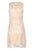 Taylor - 9734M Sequined Mesh Short Sheath Dress In Nude
