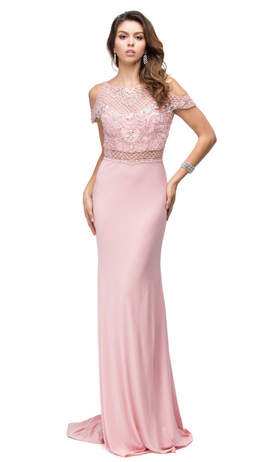 Dancing Queen - 9739 Beaded Bodice Long Prom Dress