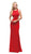 Dancing Queen - 9746 Jewel Fitted Sheath Prom Dress In Red