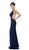 Dancing Queen - 9746 Jewel Fitted Sheath Prom Dress In Blue