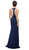 Dancing Queen - 9746 Jewel Fitted Sheath Prom Dress In Blue