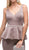 Dancing Queen - 9750 Jewel Encrusted V-Neck Peplum Evening Dress In Mocha