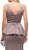 Dancing Queen - 9750 Jewel Encrusted V-Neck Peplum Evening Dress In Mocha