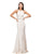 Sparking Jewel-accented High Scoop Jersey Mermaid Dress In Neutral