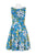 Taylor - 9763MJ Sleeveless Floral Print Ponte Dress In Blue and Floral