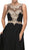 Dancing Queen - 9764 Gilded Lace Illusion A-Line Prom Dress In Black