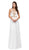 Dancing Queen - 9764 Gilded Lace Illusion A-Line Prom Dress In White