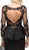 Dancing Queen - 9765 Attractive Lace Beaded Bodice Long Prom Dress in Black