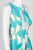 Taylor - 9766MJ Sleeveless Palm Print Pleated Dress In Blue and Print