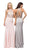 Dancing Queen - 9777 Illusion Cutout Sheath Evening Gown in Silver and Pink